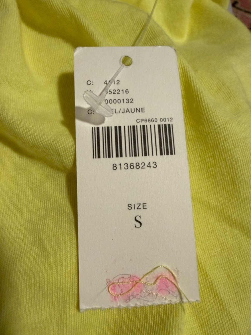NWT Pilcro Anthropologie Classic 100% Cotton Tee in Yellow - Picture 8 of 9